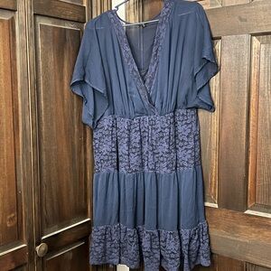 Torrid Deep Blue Sheer Dress